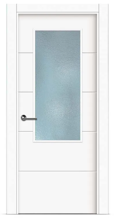 Puerta de madera lacada en blanco 1004 con 1v