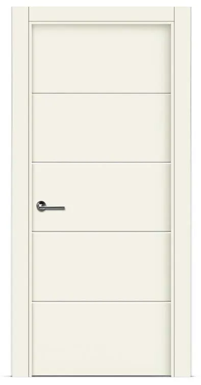 Puerta de madera lacada en blanco alemán