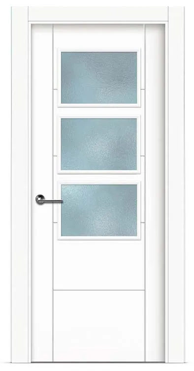 Puerta de madera lacada en blanco 1006 3V
