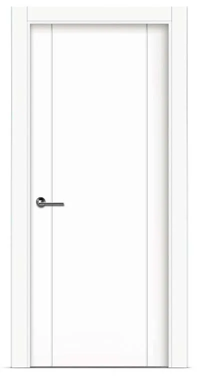 Puerta de madera lacada en blanco 2G