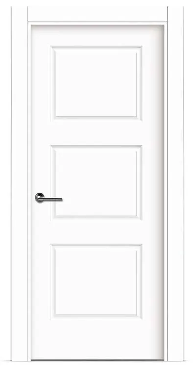 Puerta de madera lacada en blanco 4C