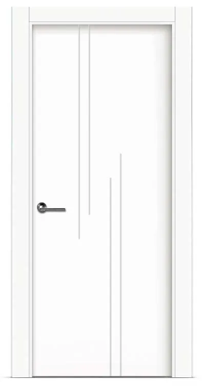 Puerta de madera lacada en blanco 7000