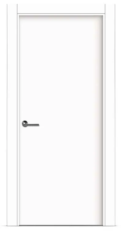 Puerta de madera lacada en blanco 9003