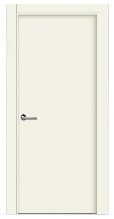 Puerta de madera lacada en blanco 9010