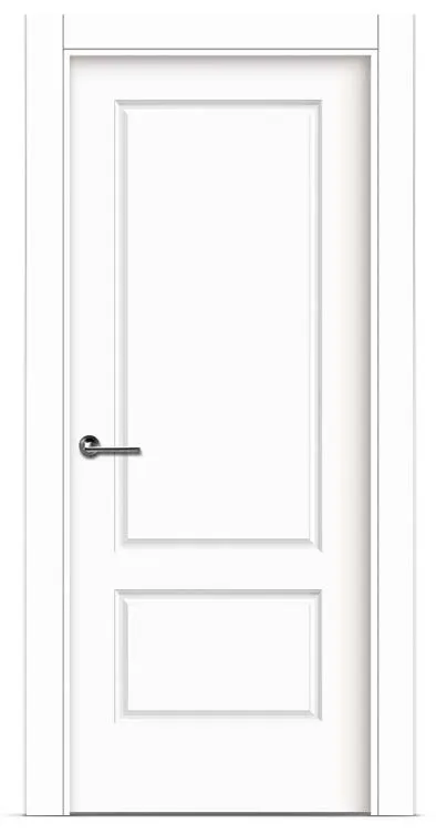 Puerta de madera lacada en blanco R101